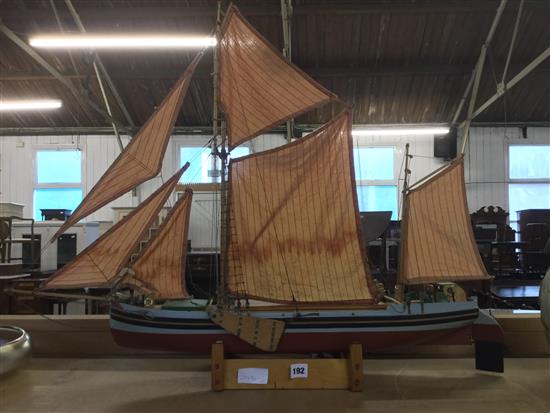 Model sailing barge